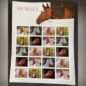 HORSES Sheet of 20 US Forever Stamps